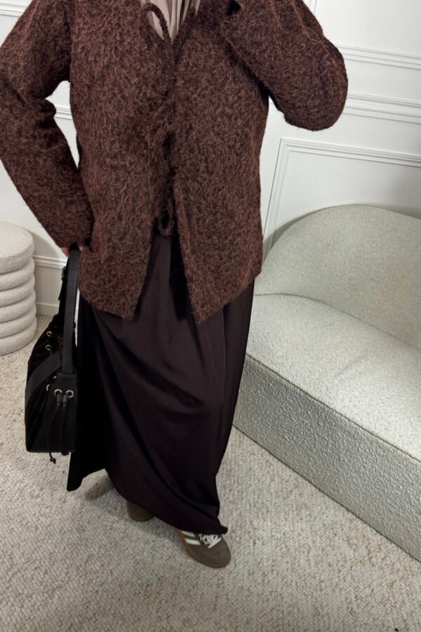 Cardigan à nouer – marron