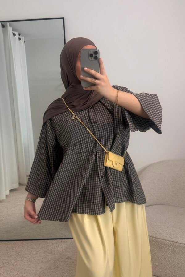 Chemise à carreaux – brown