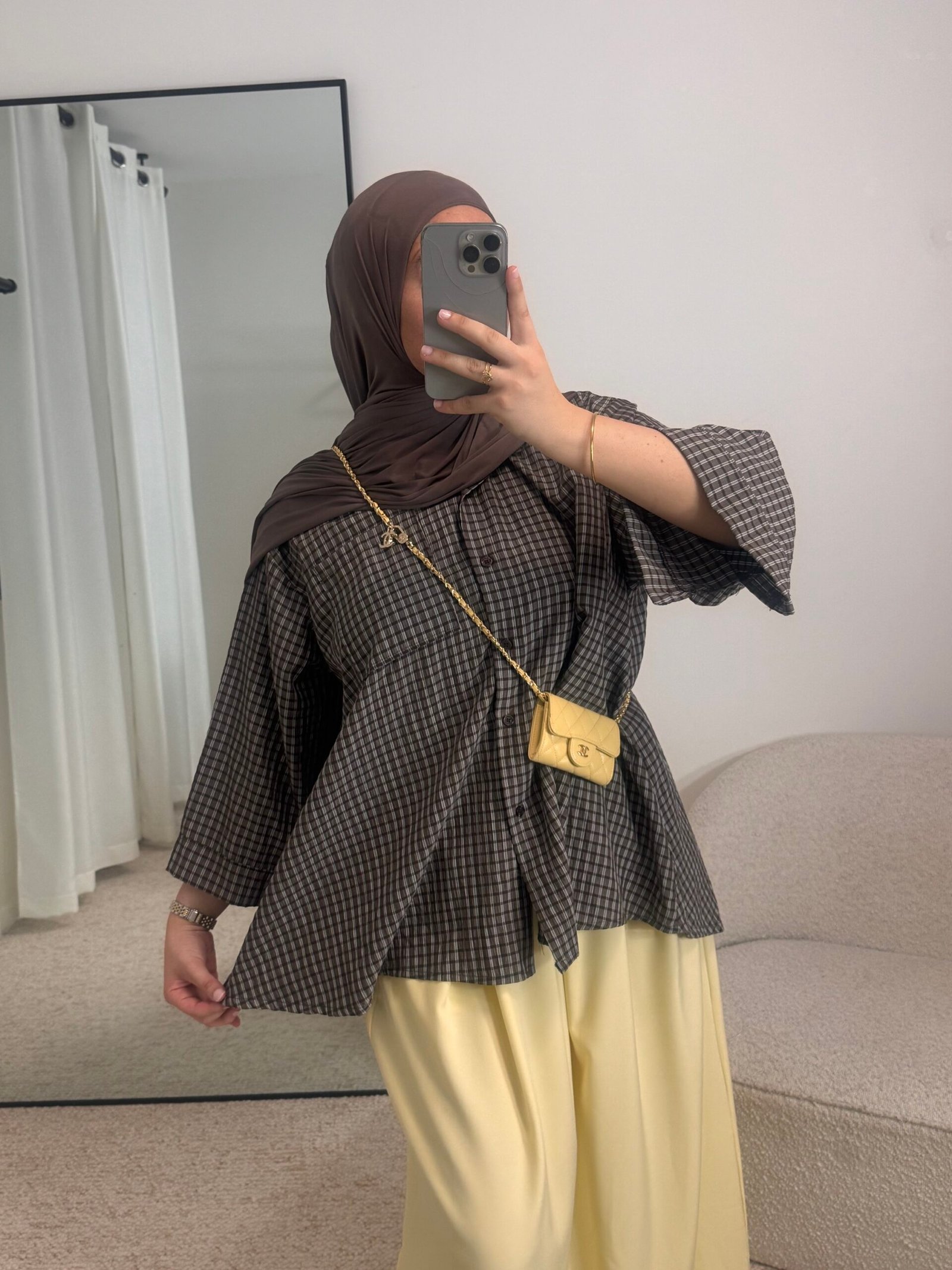 Chemise à carreaux - brown – Image 2