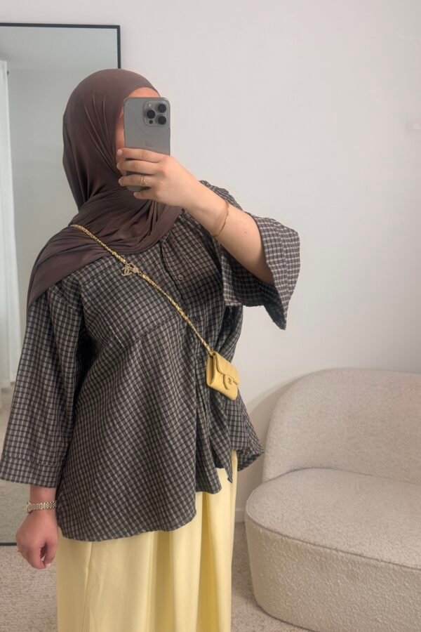 Chemise à carreaux – brown