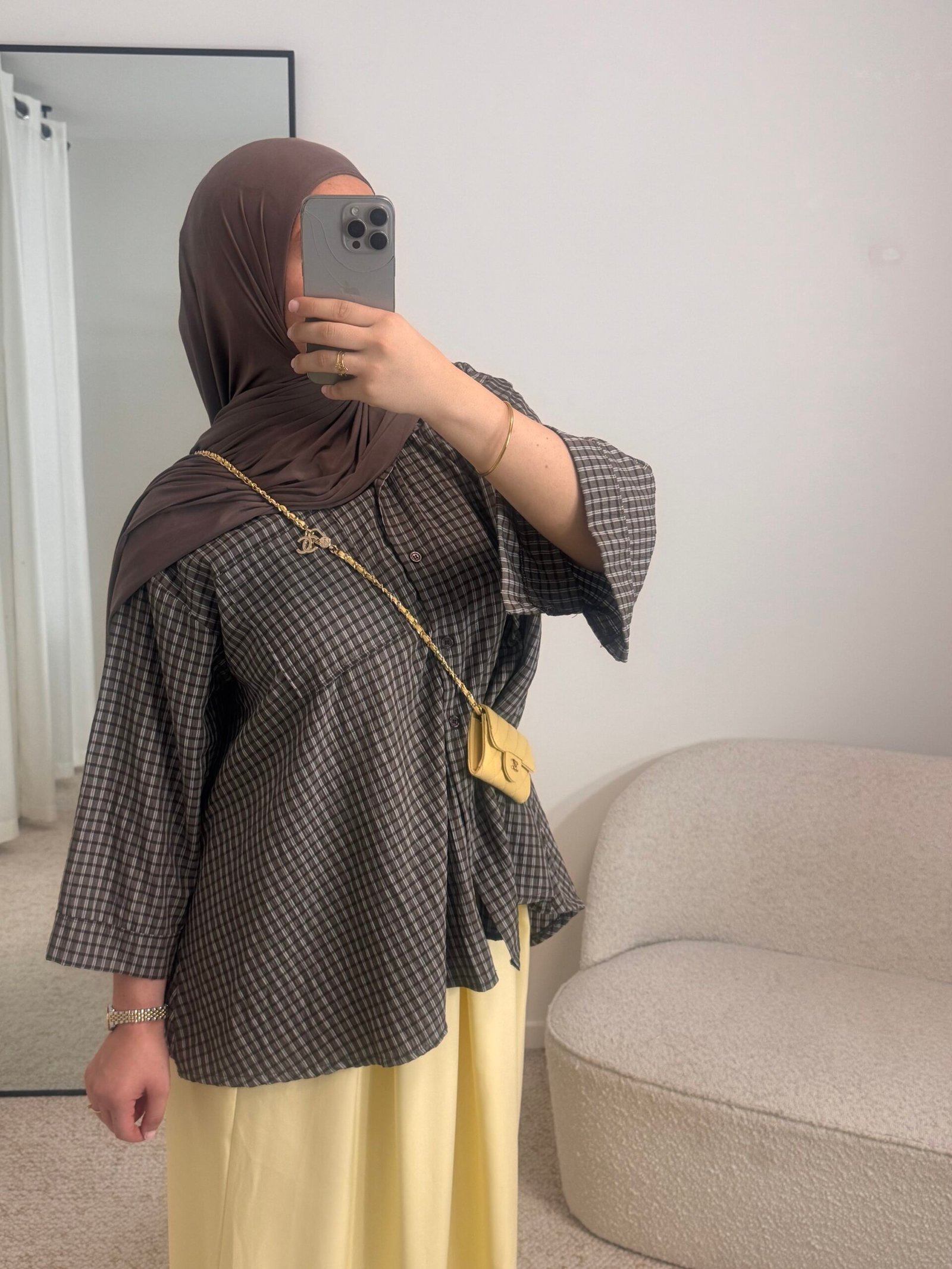 Chemise à carreaux - brown