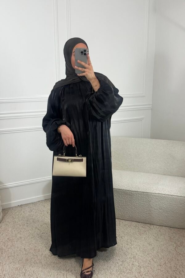 Abaya satinée – noir