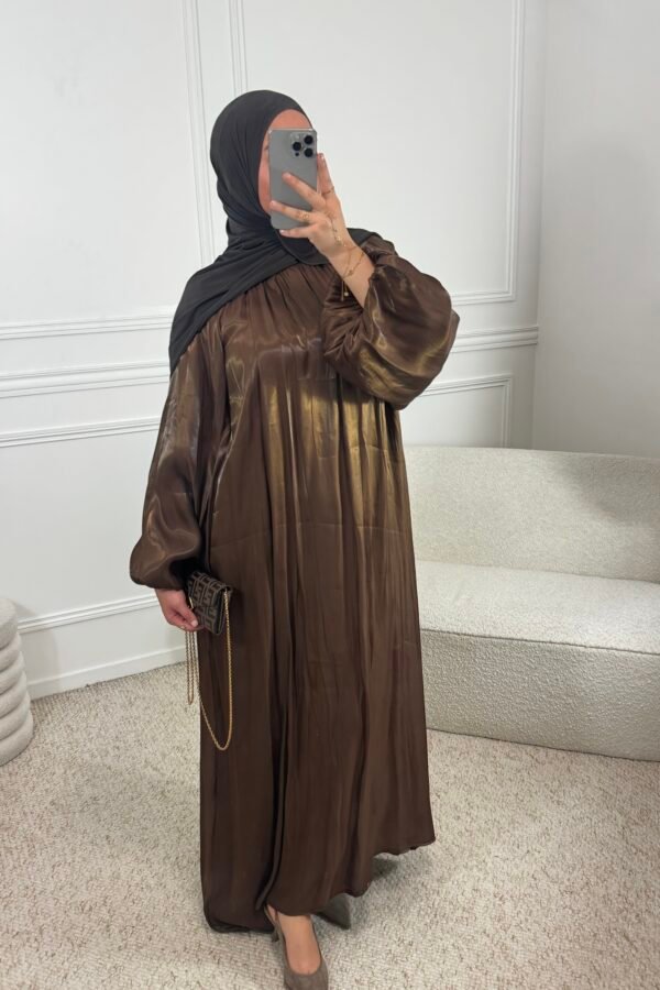 Abaya satinée – marron